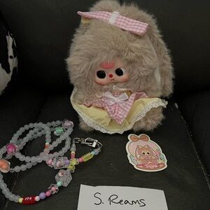 New- Baby three zip bag w/chain